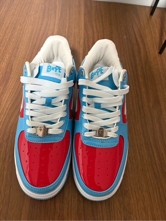 Bape Other - Bape Kids Colorblock Sneakers in Red, Blue & White